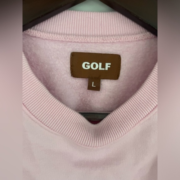 Golf Wang Tyler The Creator Powder Pink Crop Fleece Sweatshirt Logo Size Large - Picture 4 of 7